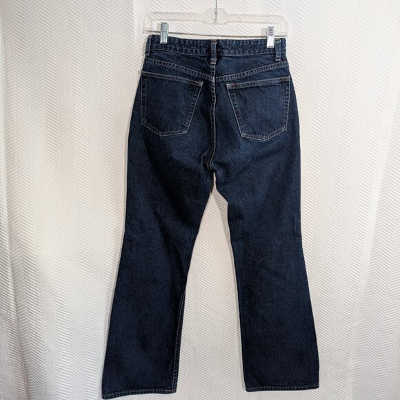 GAP Flare Jeans Y2K Dark Wash Blue Jeans 100% Size 4 Vintage Denim - Picture 2 of 8